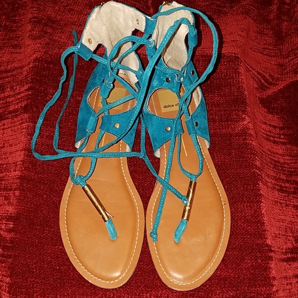Dolce Vita Blue/ Green Suede sandals